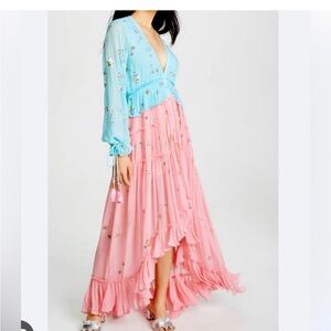 Rococo Sand Star Light High Low Dress Blue Pink